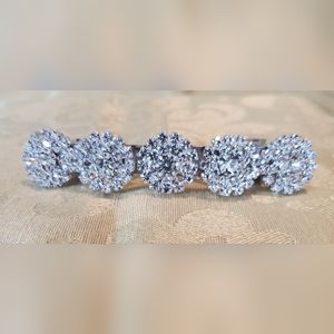 Silver & Rhinestone Barrett